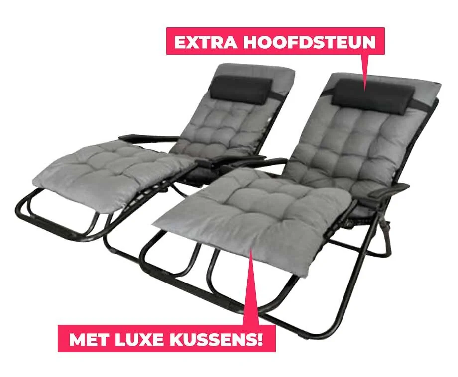 2-Pack SEVVA® Zero Gravity Loungestoelen