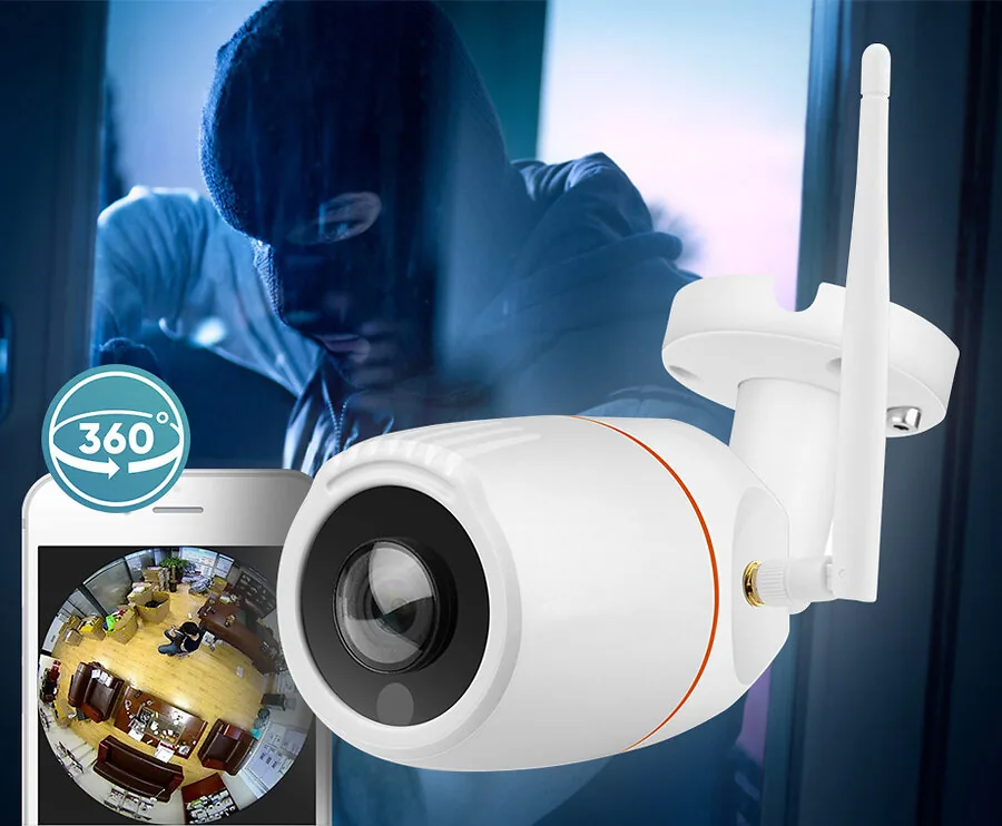 Outdoor 360 Graden Camera - Overal Live Of Achteraf Beelden Bekijken!