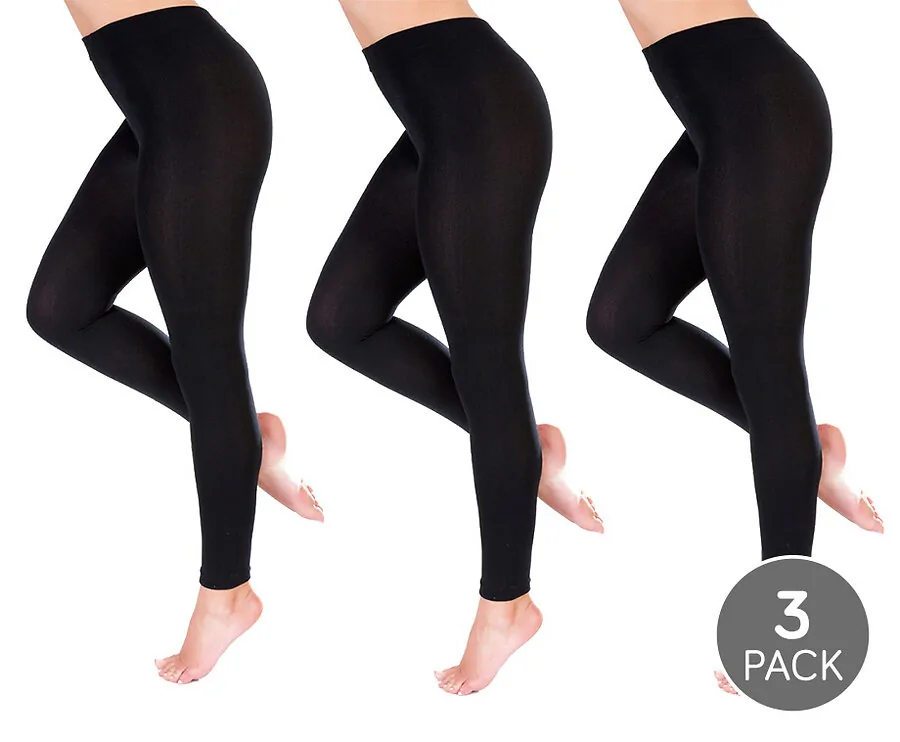 3-Pack Thermo Brushed Fleece Leggings - Warme Leggings Voor De Koude Maanden!