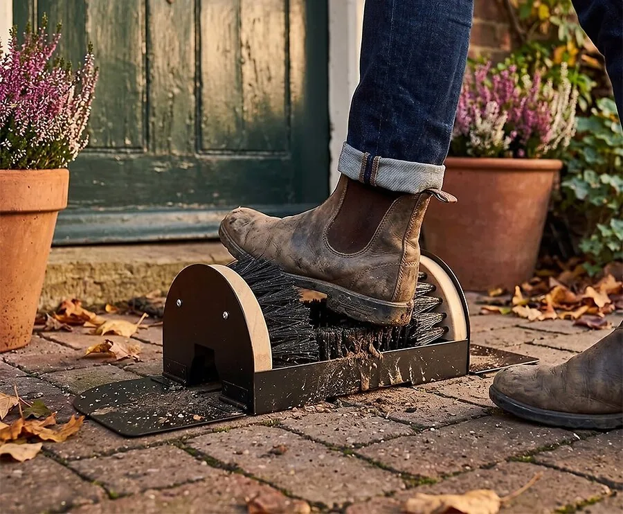 Schoenveger van Hout met Voetplaten voor Schoenen en Laarzen