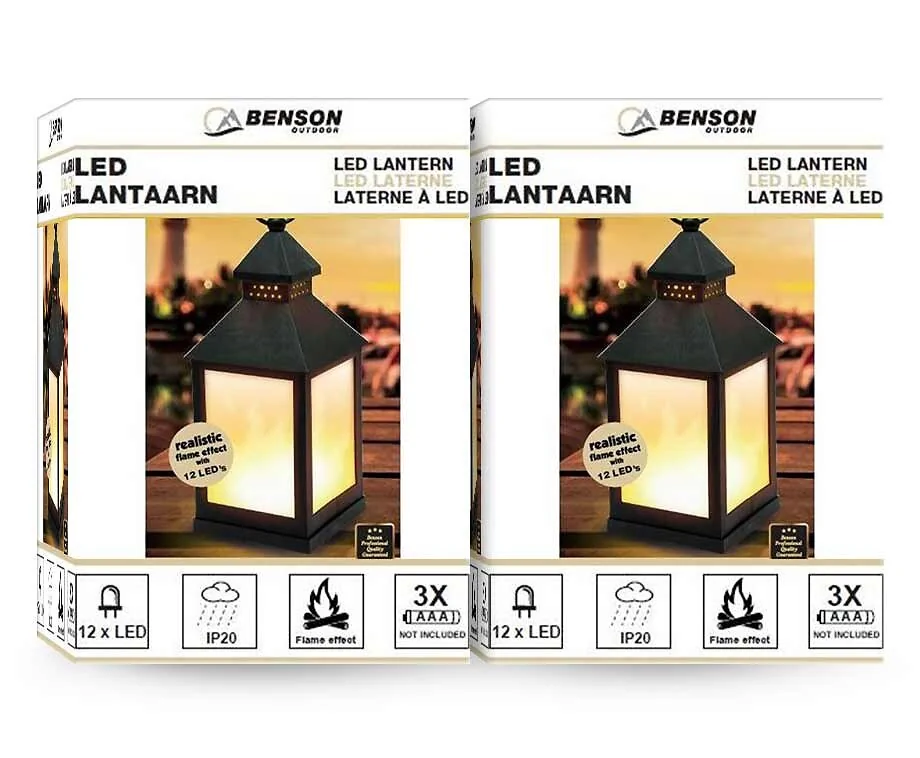 LED Lantaarn Met Met Dansende Vlammen Voor Extra Sfeer - Vandaag 1+1 GRATIS!