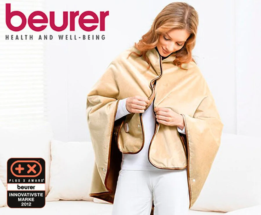 Beurer Elektrische Warmte Omslagdeken - Knus, Knuffelbaar en Veilig!