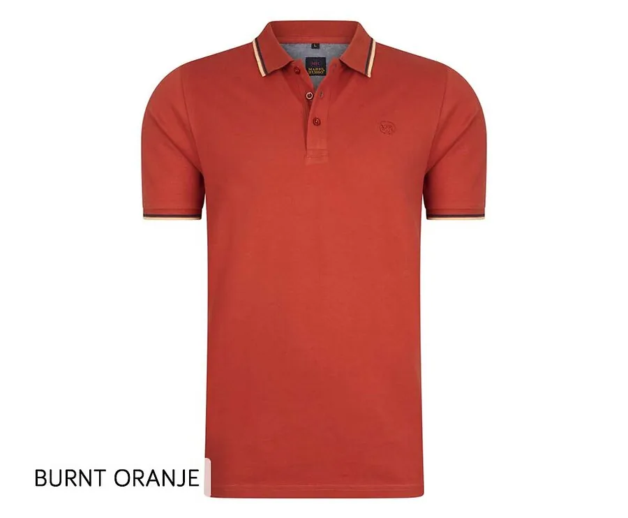 Mario Russo Polo-Burnt Oranje-L