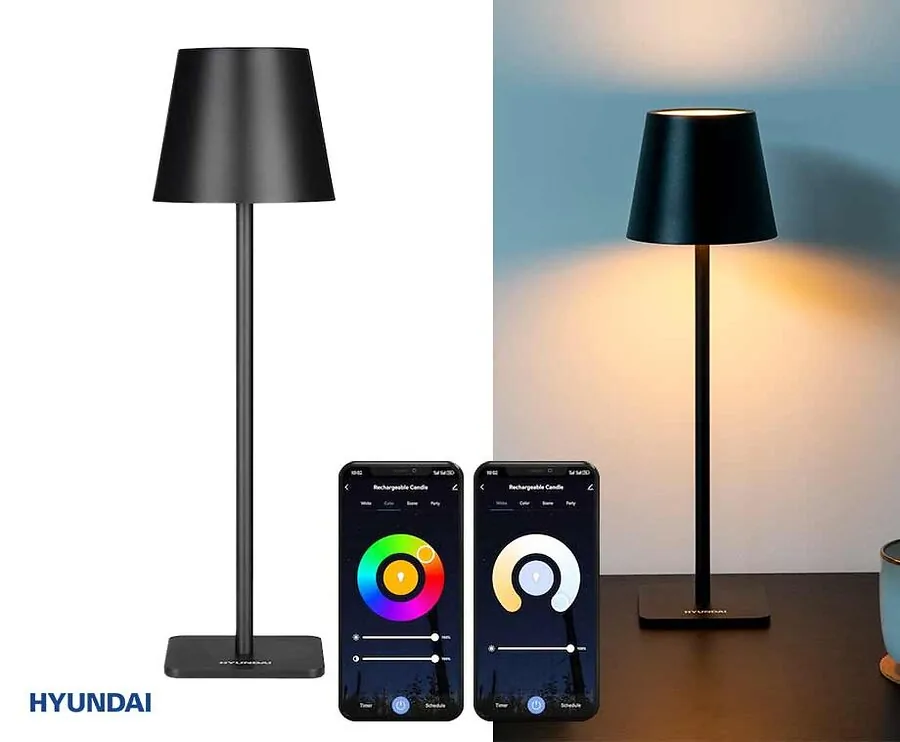 Slimme Draadloze Tafellamp - Met Warmwit En RGB Kleuren!