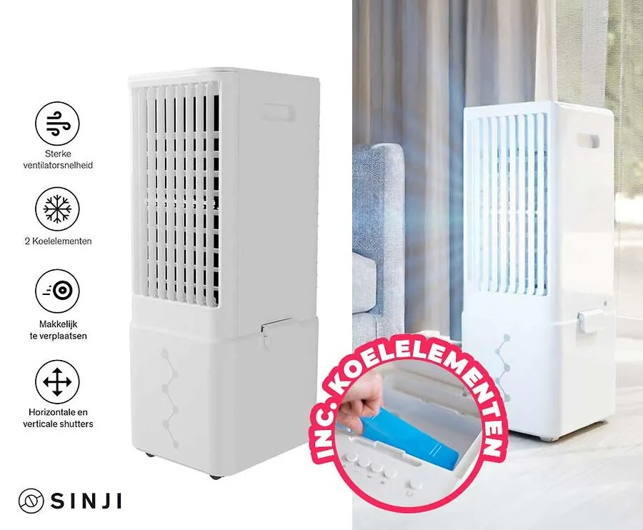 Sinji Air Cooler 11L Waterreservoir - Direct Verkoeling Op Warme Dagen!