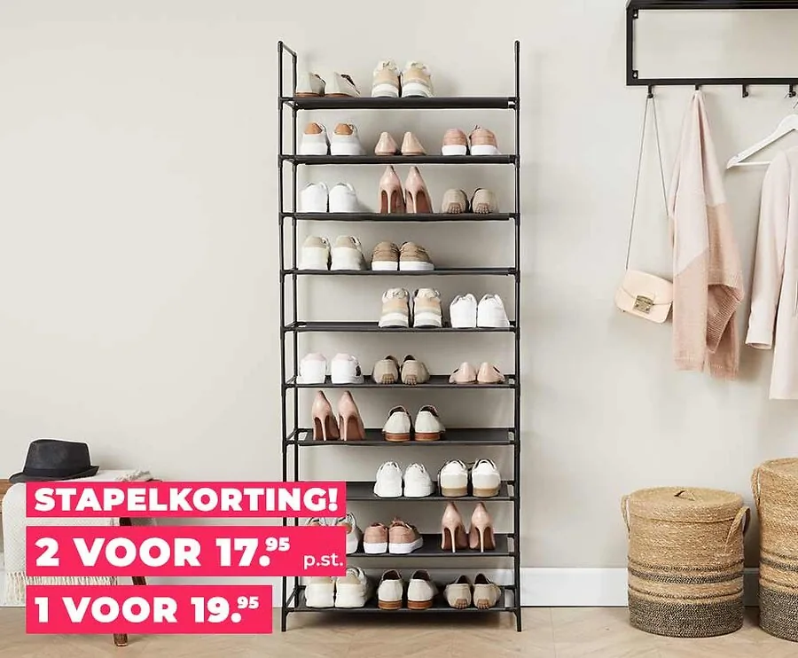 Schoenenrek 10-Laags - Berg Alle Schoenen Netjes Op!