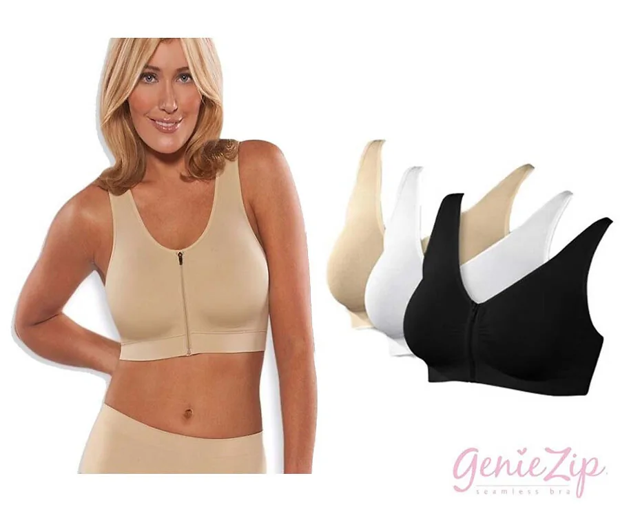 Genie Zip Bra 1+2 GRATIS - Comfortabele, Naadloze BH Met Handige Rits!