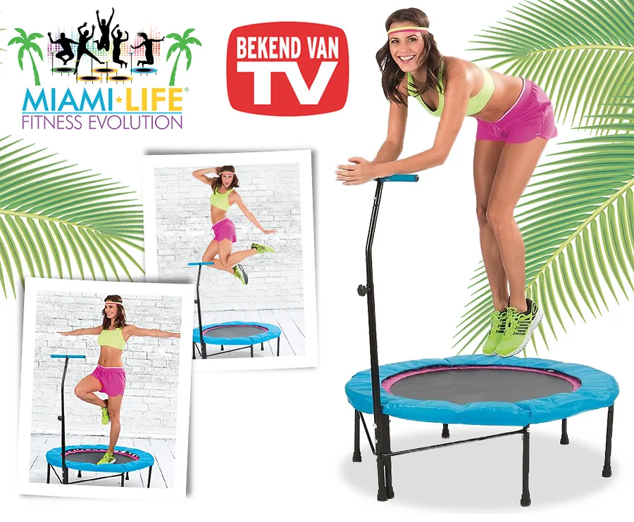 Miami Life Trampoline Bekend van TV - Een Strak Lichaam In Slechts 10 Minuten Per Dag!