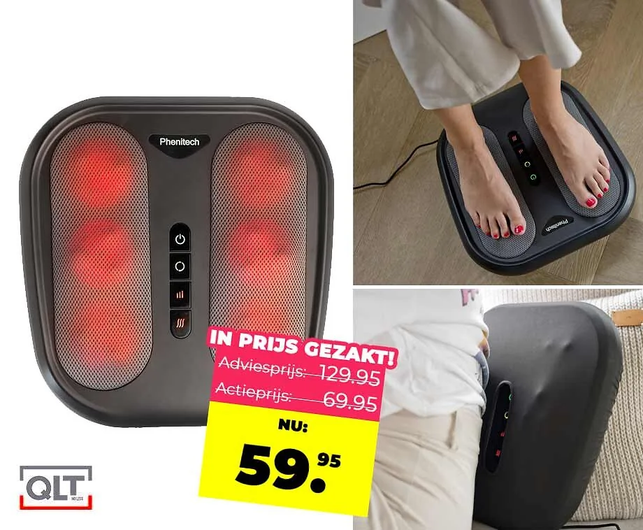 Shiatsu Massageapparaat 2-in-1 voor Rug en Voeten