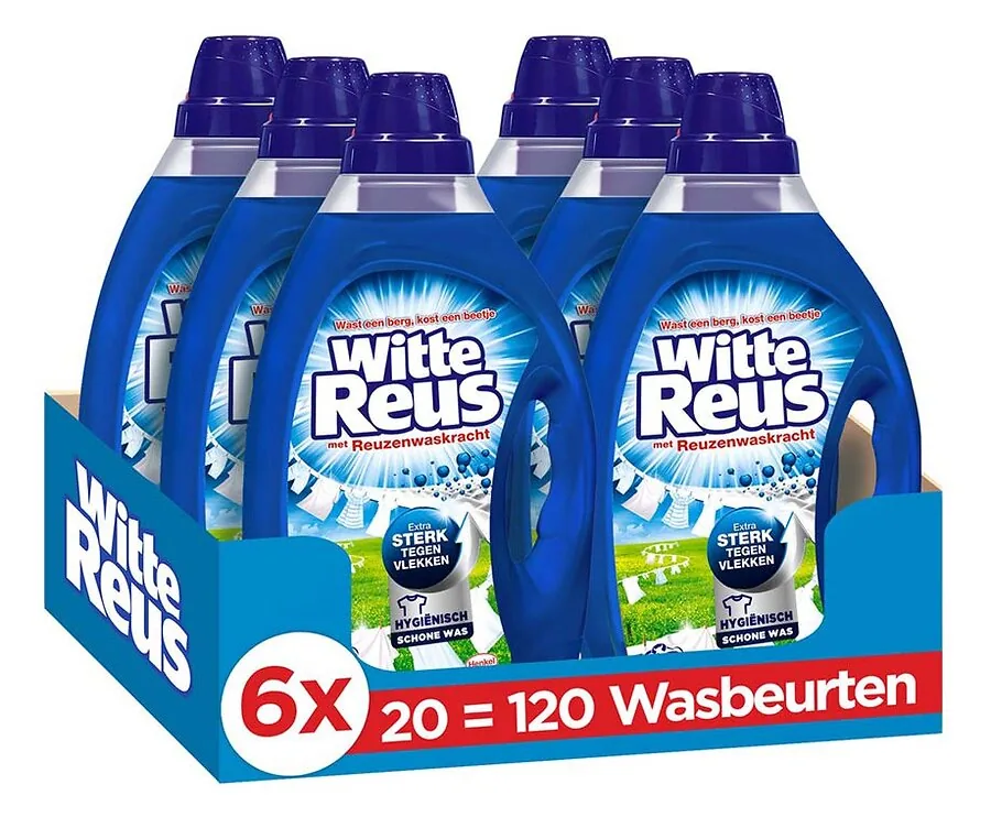 120 Wasbeurten Witte Reus Gel Vloeibaar - Fris En Schoon!
