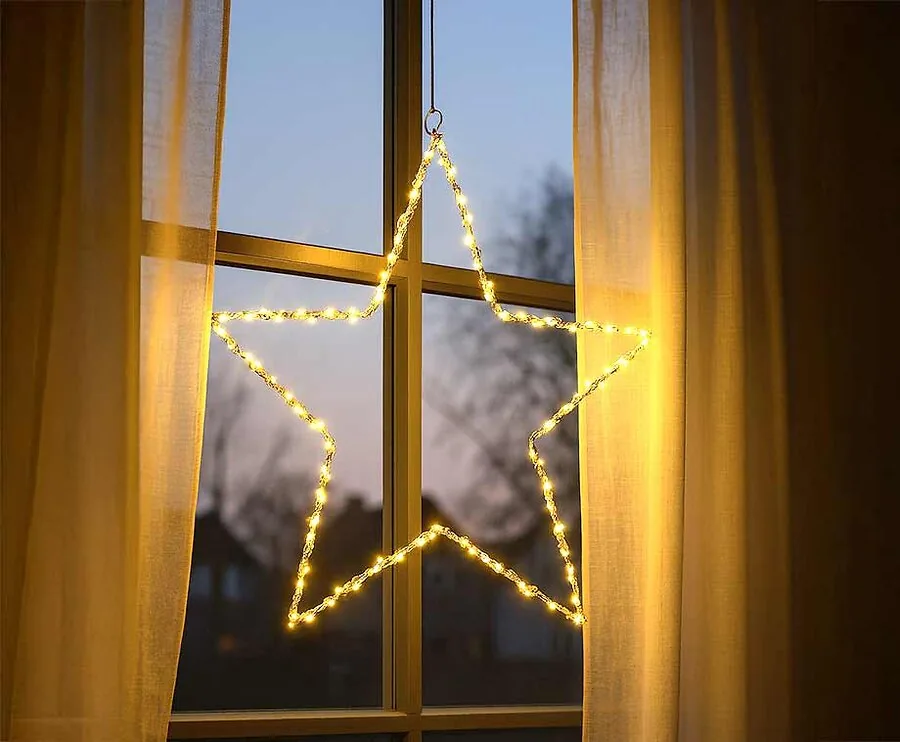 LED Ster 50 cm Goud met Timer