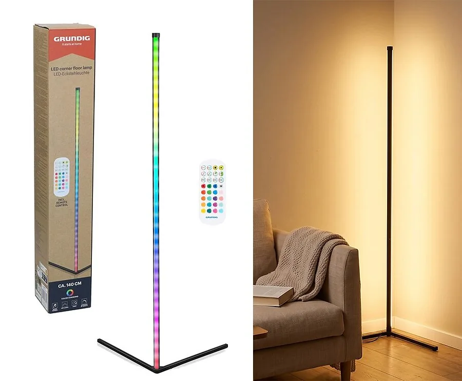 Hoeklamp LED Warm Wit En Kleuren 140 cm