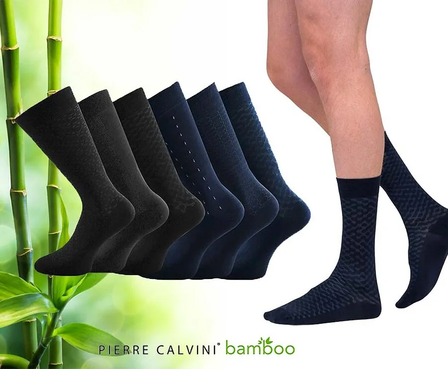12-Pack Pierre Calvini Bamboe Herensokken Lang - Verkrijgbaar In 3 Kleuren!