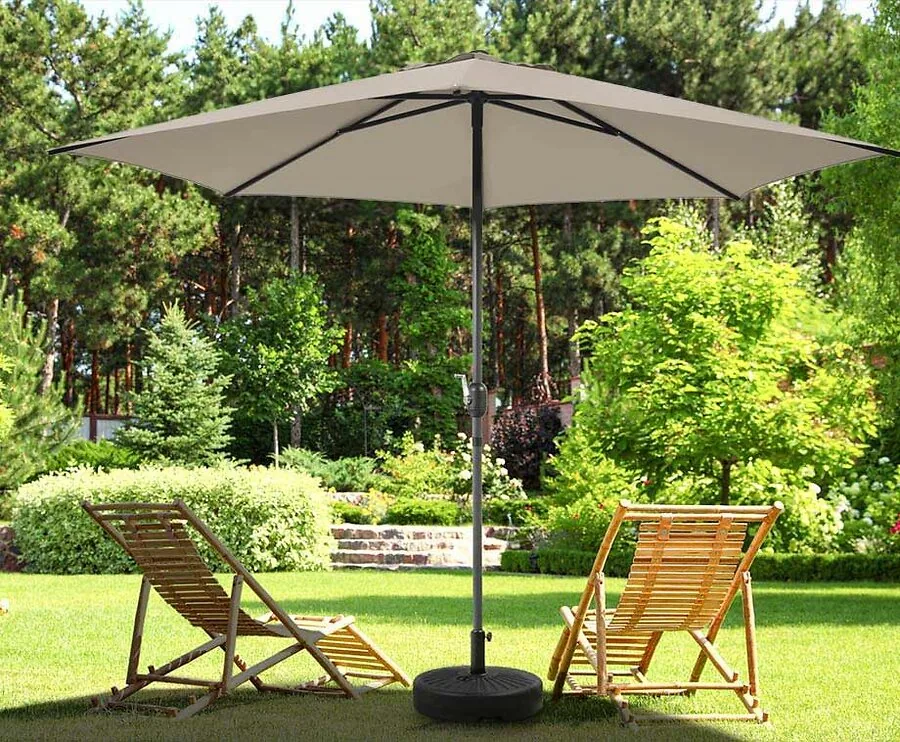 XL Staande Parasol 270 cm Taupe - Voor Een Stijlvolle Schaduwplek!