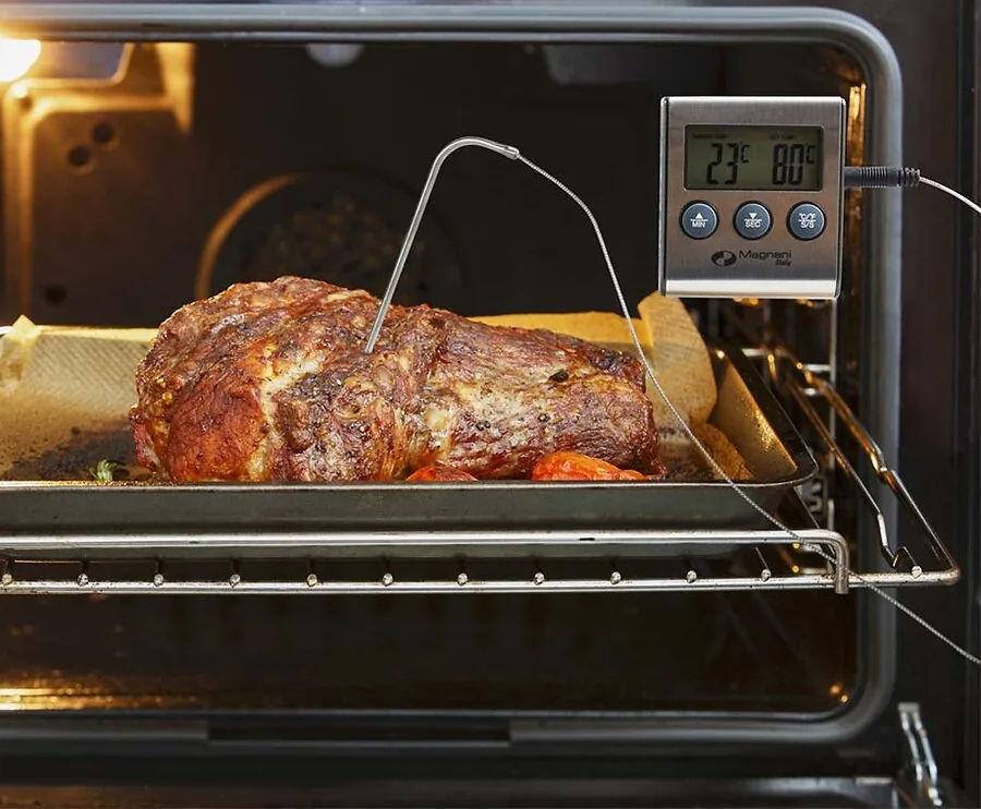 Vleesthermometer Met Timer - Maakt Koken Makkelijk!