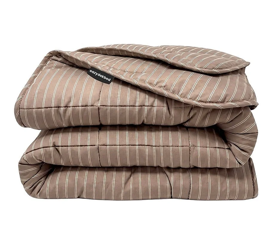 Dekbed Zonder Overtrek Zomer Taupe Gestreept 140 x 200 cm