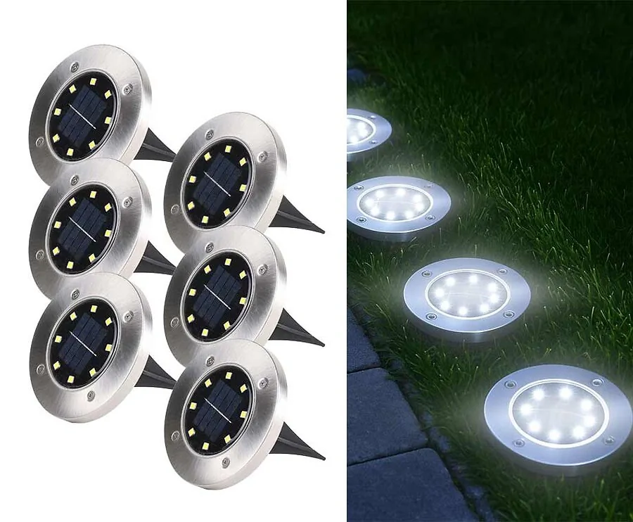 Grondspots Met 8 LED's - Vandaag 3+3 GRATIS!