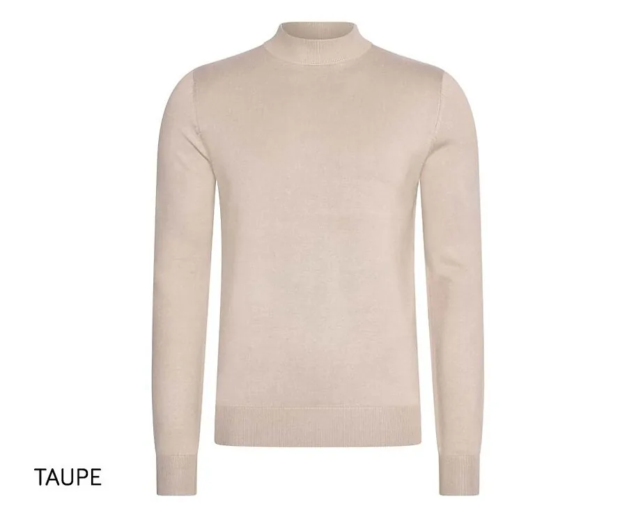 Mario Russo Turtle Neck Trui-Taupe-XXL