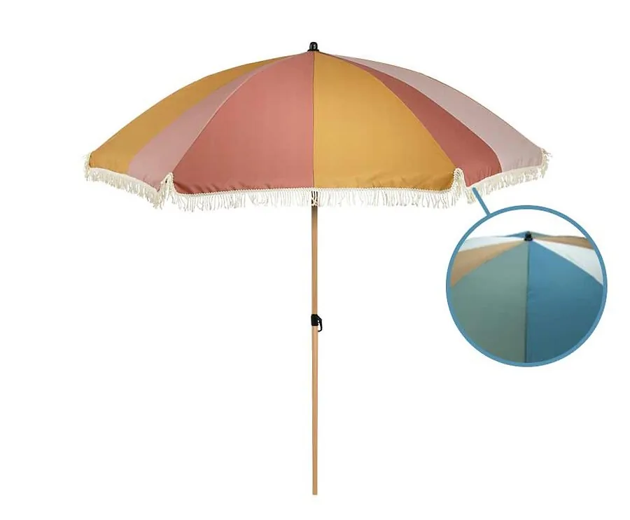 Multicolor Tuinparasol 175 cm - In 2 Zomerse Kleuren!