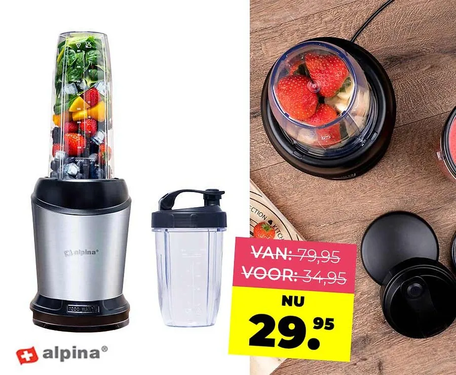 Alpina Smoothiemaker - Met Handige Beker To-Go!