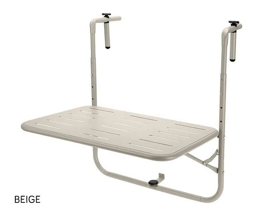 Balkontafel Met Ophangsysteem Beige - Extra Tafelruimte Zonder Ruimteverlies!