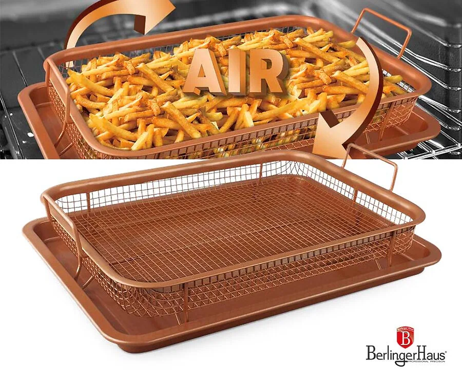2-Delig Blaumann Ovenrooster - Gebruik Je Oven Als Multifunctionele Airfryer!