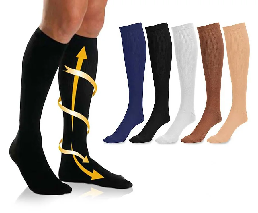 3 Paar Therapeutische Compressiesokken - Ideaal Tegen Opgezwollen Benen En Voeten!