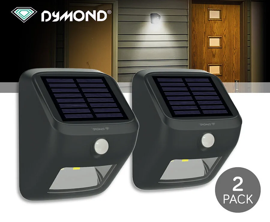 2-Pack Dymond Solar Sensor Lights - Met Infrarood Bewegingssensor!
