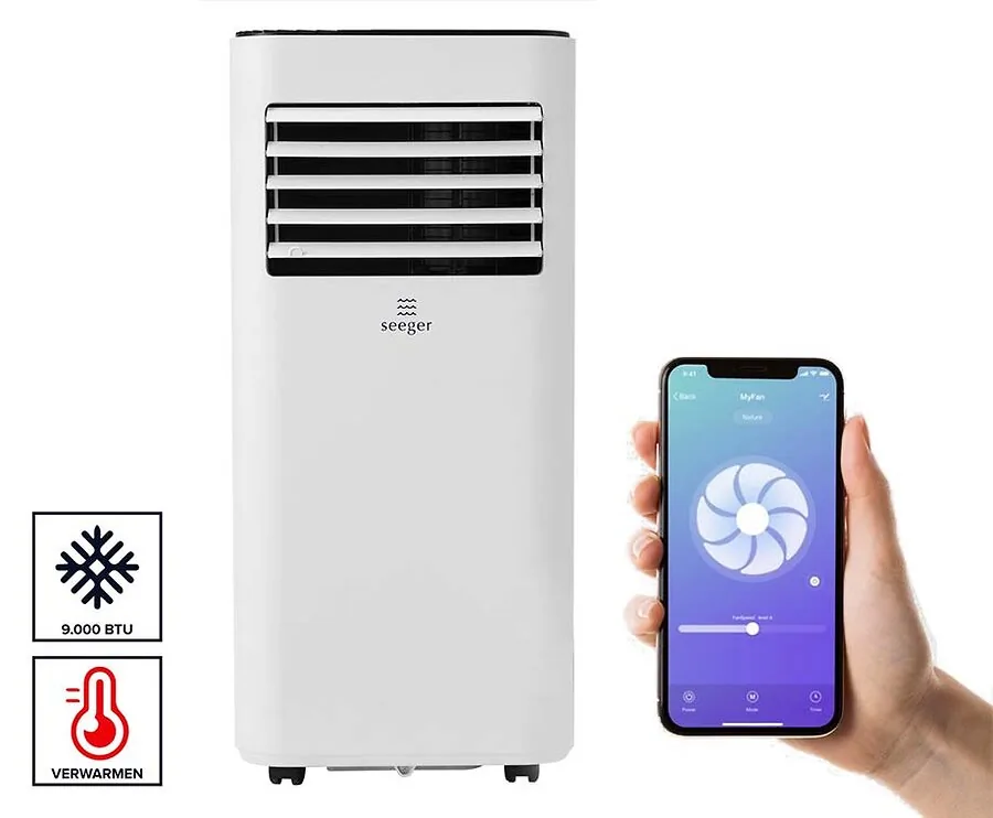 Seeger Smart Wifi Mobiele Airco 9.000 BTU + Heater