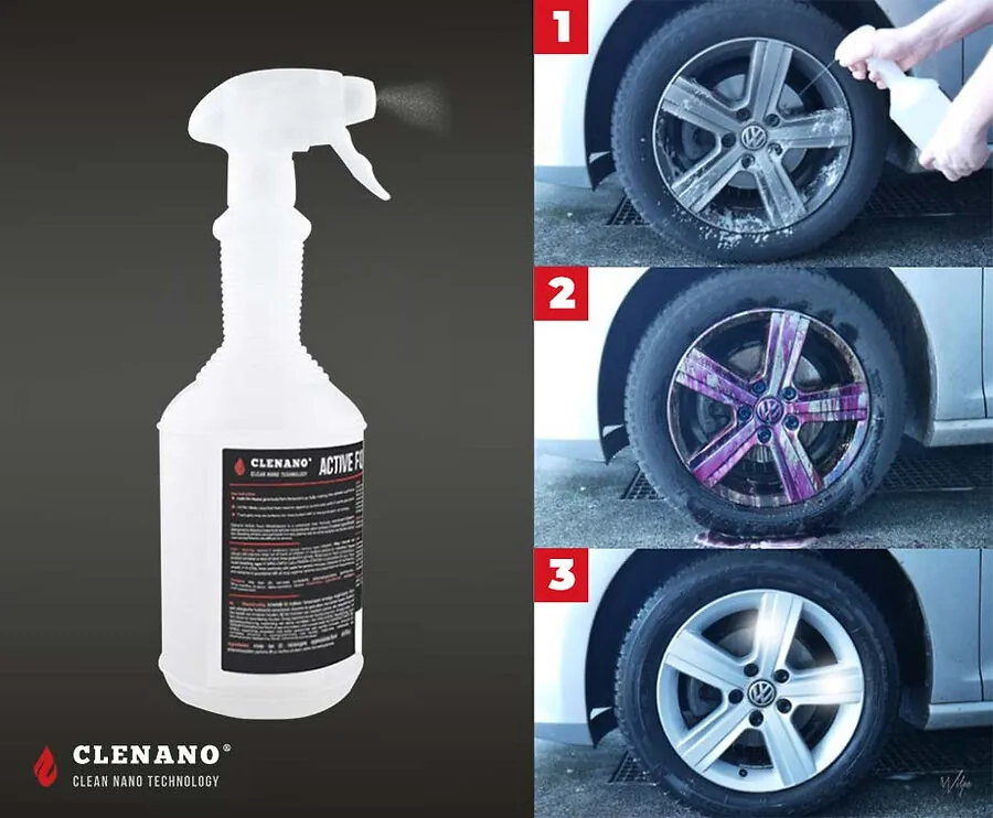 Clenano Active Foam Verkleurende Velgenreinger - Stralend Schone Velgen Zonder Poetsen!
