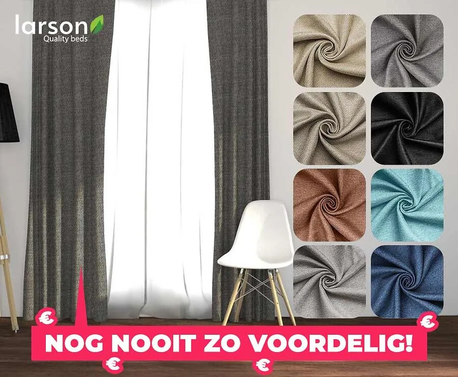 Larson Luxe Geweven Gordijnen - Zware Isolerende En Verduisterende Stof!