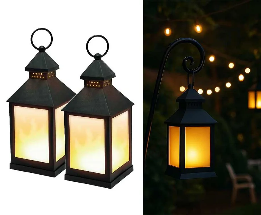 LED Lantaarn Met Met Dansende Vlammen Voor Extra Sfeer - Vandaag 1+1 GRATIS!