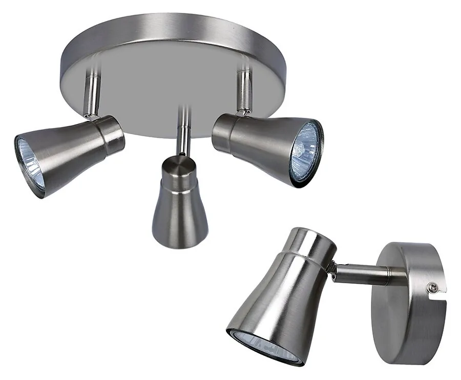 LED's Light Plafondspot Incl. GU10 - Van Stijlvol Geborsteld Staal!