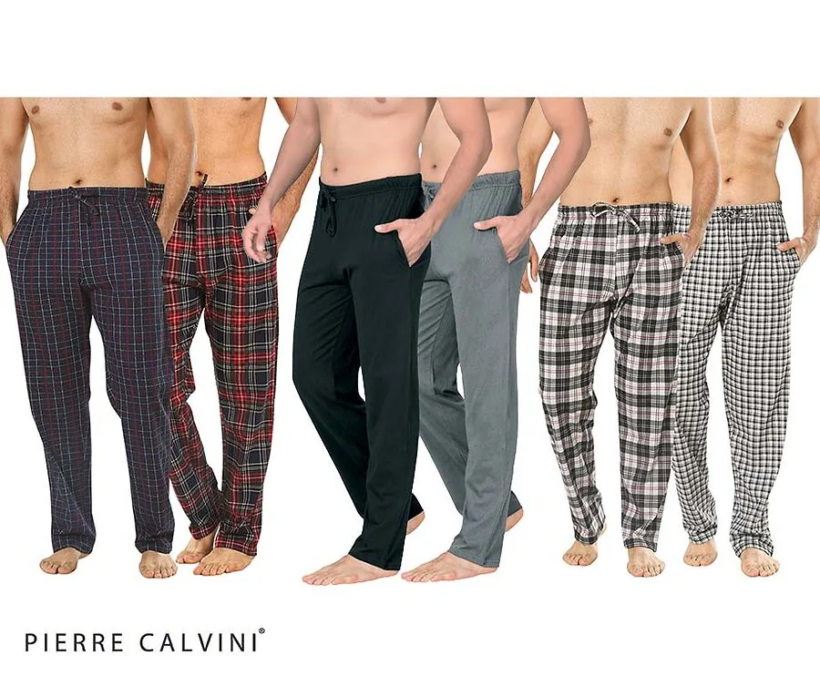 2-Pack Pierre Calvini Loungewear Pyjamabroeken - Verkrijgbaar In 4 Kleurpakketten!