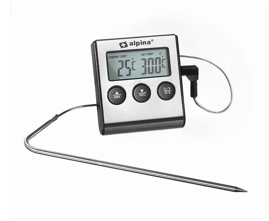 Thermometer Met Timer – Voor Perfect Gegaarde Gerechten!