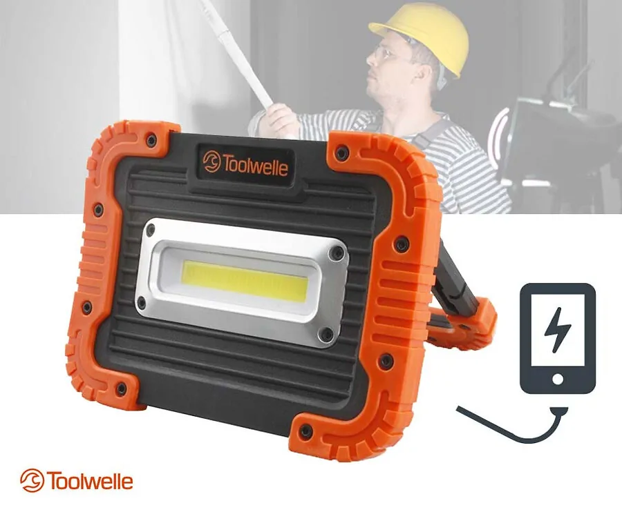 Toolwelle Felle Oplaadbare LED Werklamp - Met Ingebouwde Powerbank!