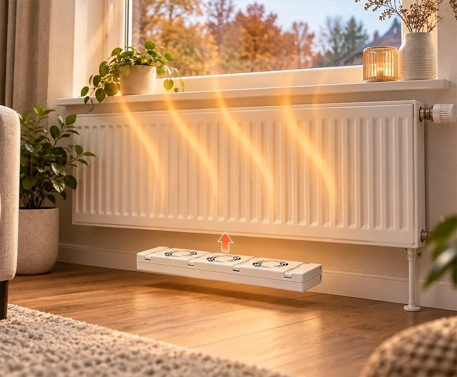 Radiatorventilator met Thermostaat 3 Ventilatoren