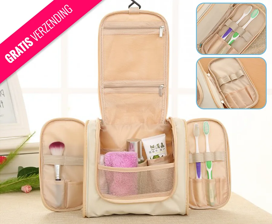 Handige Make-Up Tas - Verkrijgbaar In 2 Verschillende Kleuren!