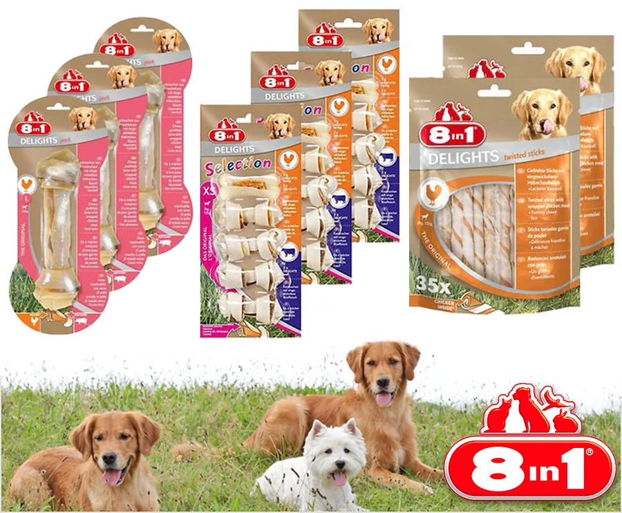 Voordeelverpakking Honden Snacks Van 8in1 - Keuze Uit 5 Verschillende Varianten!
