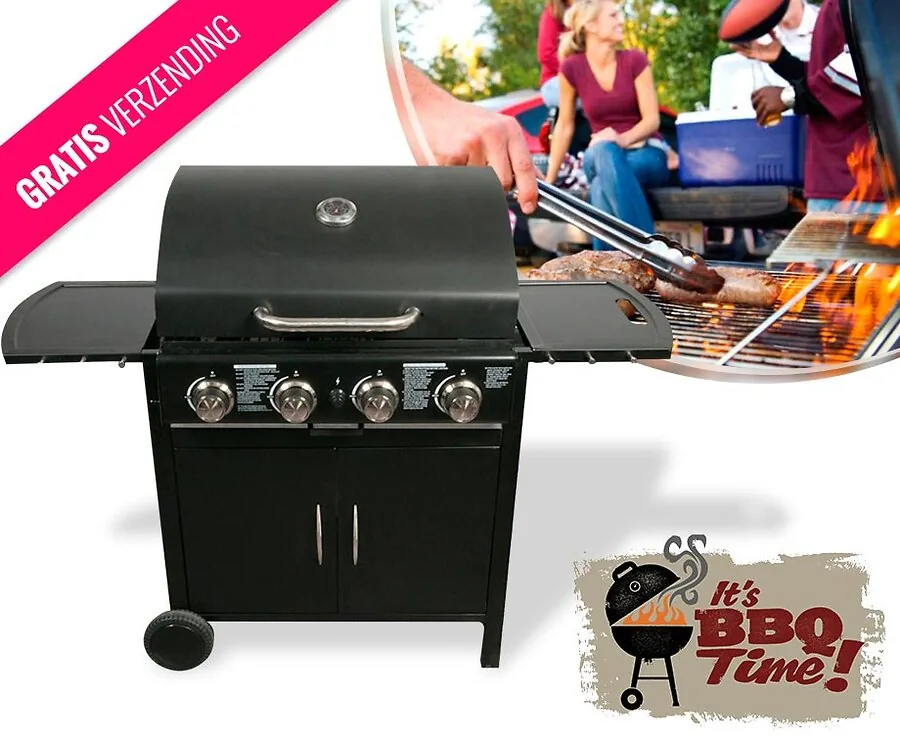 4-Pits Gas BBQ Buitenkeuken - Een Zomer Lang Culinair Genieten!