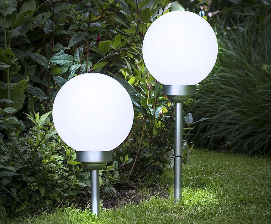 2-Pack Solar LED Lichtbollen - Perfecte Sfeervolle Verlichting Voor In De Tuin!