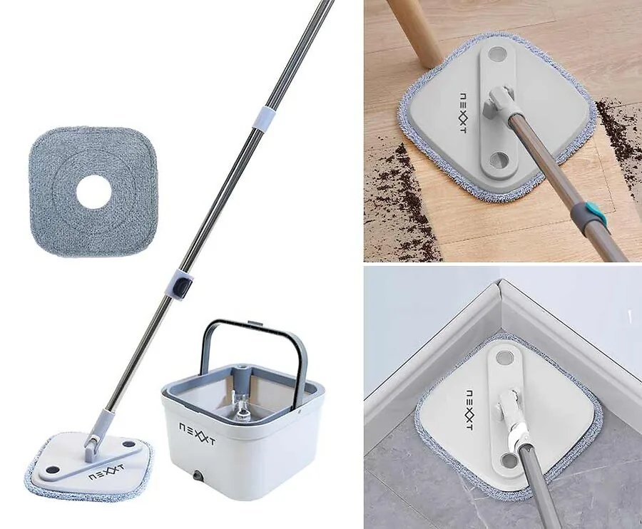 Roterende Mop Met Uitwringemmer - Scheidt Vuil En Schoon Water!