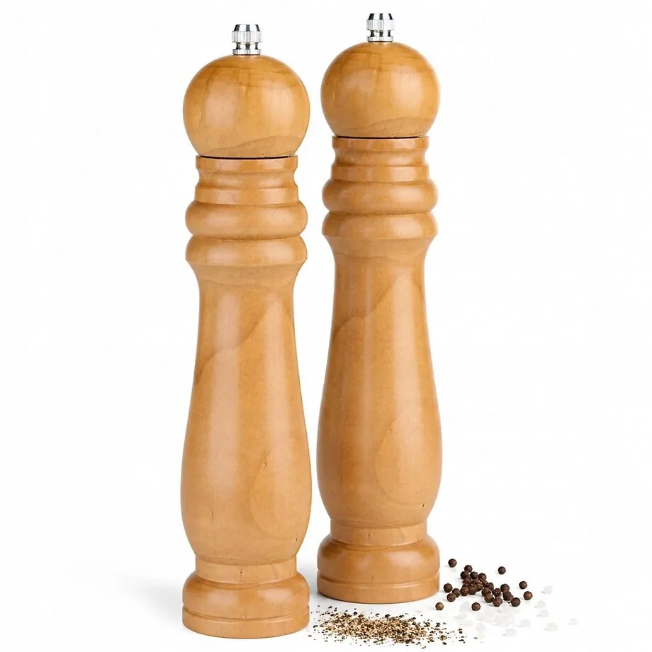 Peper- en Zoutmolen Set 2 Stuks Hout 25 cm