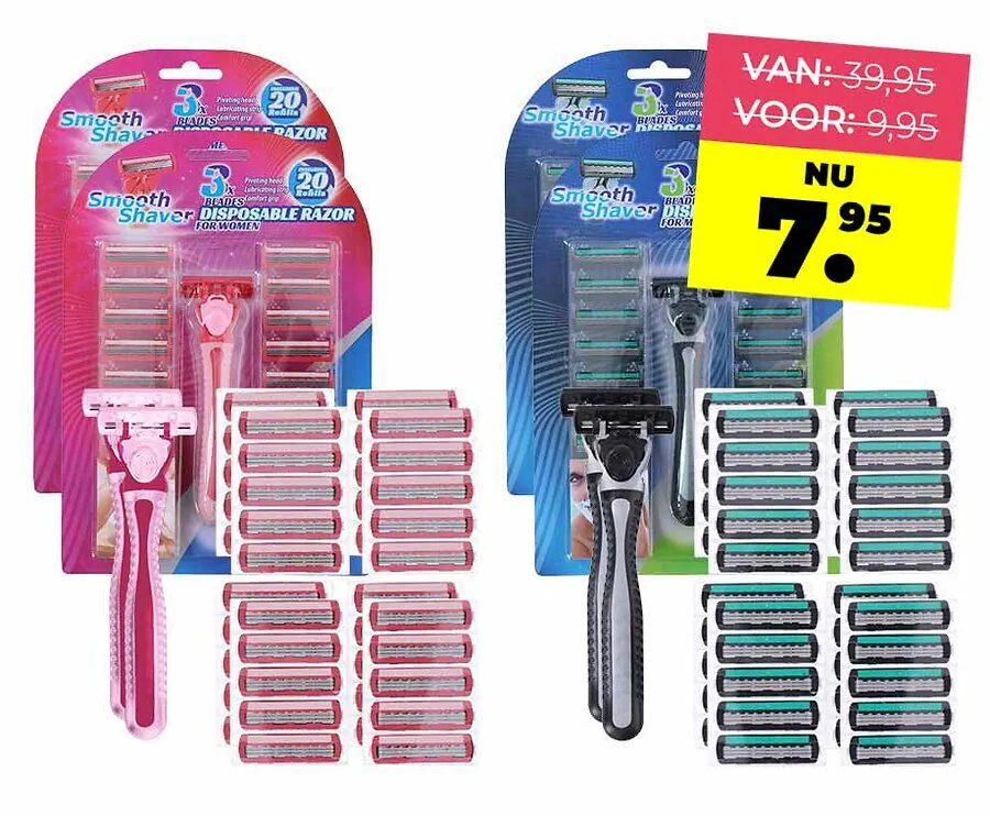 Wegwerp Scheermesjes Voor Dames Of Heren - Vandaag 21+21 GRATIS!