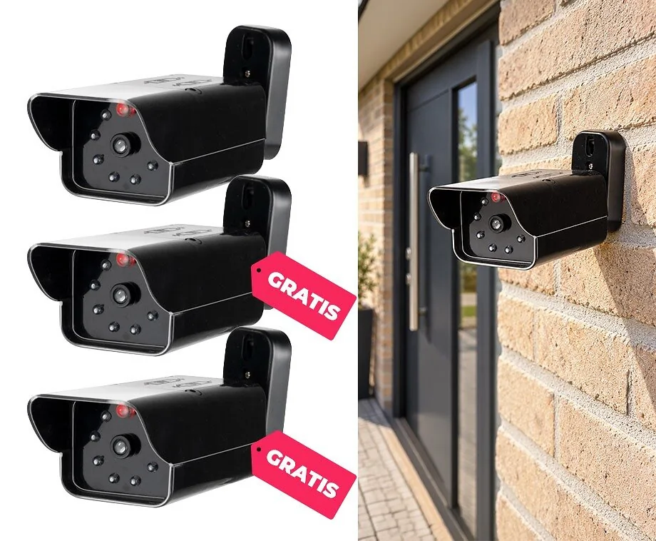 Dummy Beveiligingscamera Bullet Zwart met LED