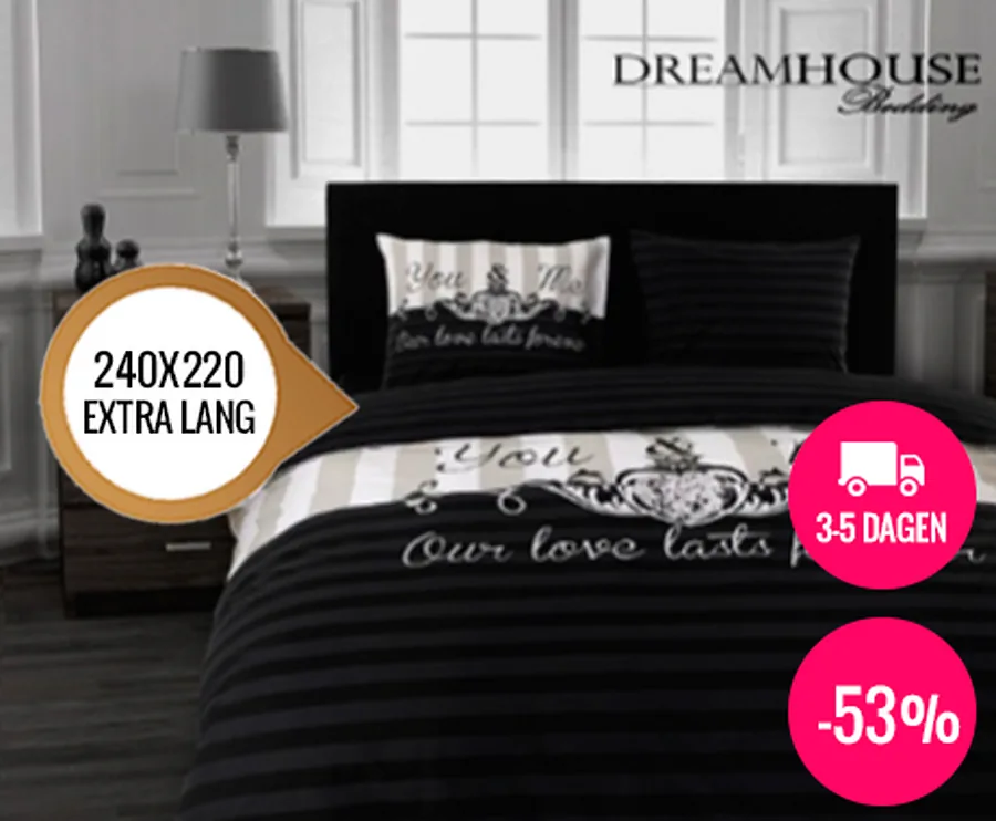 Luxe Dream House Bedding Dekbedovertrek: You and Me 