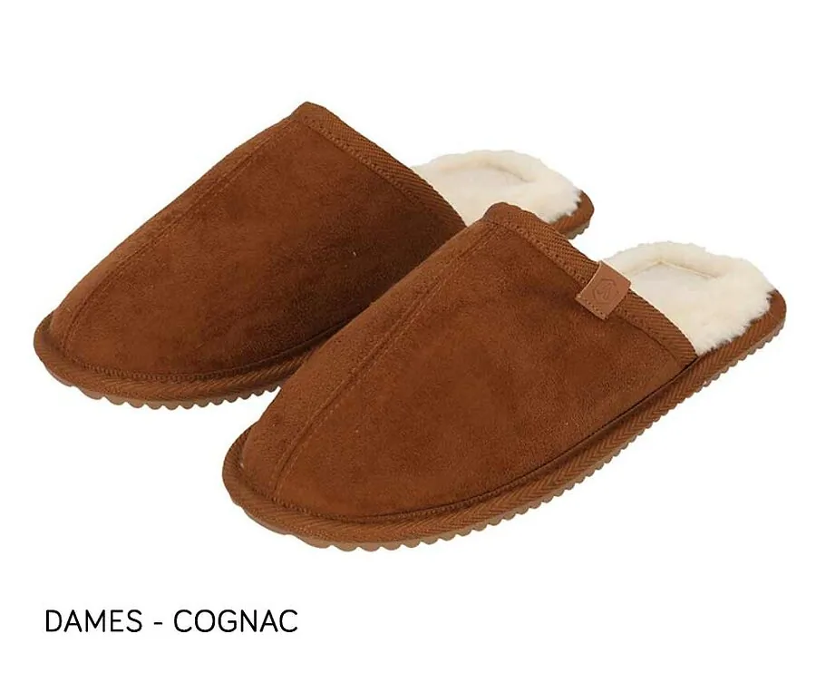 Instapsloffen - Dames pantoffels - Cognac-37/38