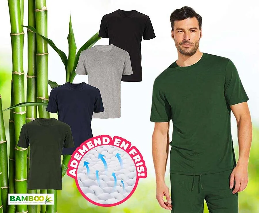 Casual Bamboe Heren T-Shirt - Ademt En Blijft Langer Fris!