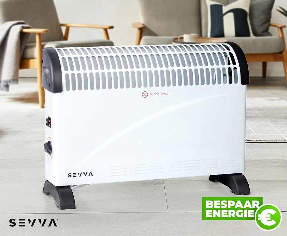 SEVVA® Convector Kachel 2000W - Zuinig En Zonder Gas Lokaal Verwarmen!