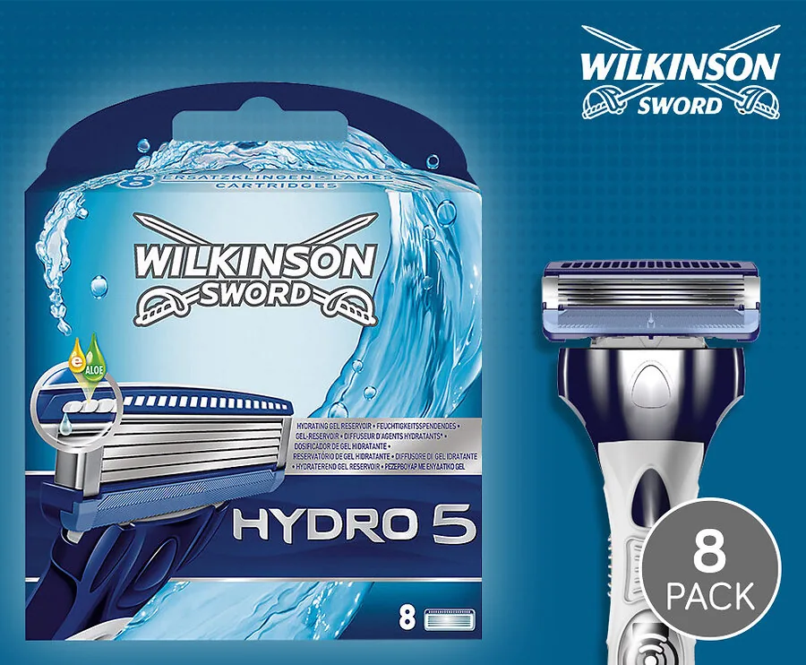 8-Pack 100% Originele Wilkinson Hydro 5 Scheermesjes!